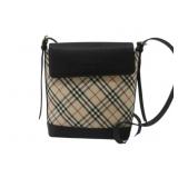 Burberry Nova Check Saffiano Shoulder Bag