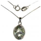 Natural 4.11 ct Green Amethyst & Diamond Necklace