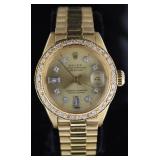 18kt Gold Lady President Datejust w/Diamond