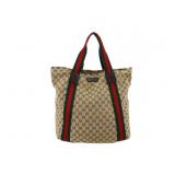 GUCCI GG Sherry Line Canvas Tote Bag