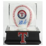 Autographed Nolan Ryan Rangers Baseball Display