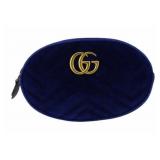 GUCCI Velvet Matelasse GG Marmont Belt Bag