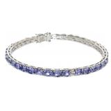 Natural 18.30 ct Tanzanite Bangle Bracelet