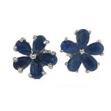 Natural 1.88 ct Sapphire Stud Earrings