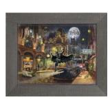 Batmanï¿½ Gotham Cityï¿½ Framed Metal Print by Kinkade