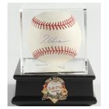 Autographed Tom Glavine OML Baseball Display