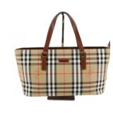 Burberry Nova Check Canvas Handbag