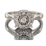 Brilliant Natural Diamond Halo Ring