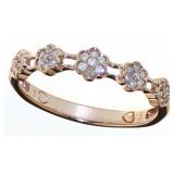 10kt Rose Gold Vintage Style Diamond Ring
