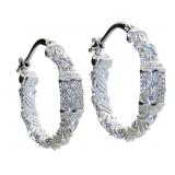 Stunning Diamond Hoop Earrings