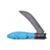 Valley Forge VFD-63BH Turquoise Hawkbill Knife