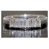 Platinum 1.01 ct Emerald Cut Diamond Ring