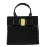 Salvatore Ferragamo Croc Embossed Handbag
