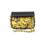 Versace Black & Yellow Small Chain Purse