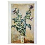 Monet PURPLE POPPIES Plate Signed Lithograph