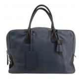 Prada Blue & Black Briefcase Bag