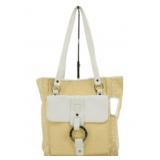 BVLGARI Yellow & Cream Logo Handbag