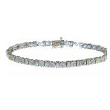 Brilliant 1/4 ct Natural Diamond Two Tone Bracelet