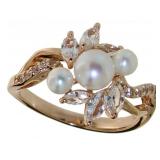 Quality Pearl Designer Cocktail Ring