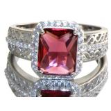 Emerald Cut 3.70 ct Ruby Dinner Ring