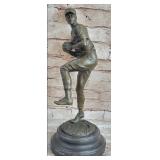 Bronze MLB Pitcher On Marble Base
