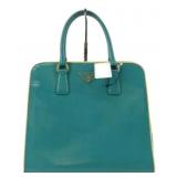 Prada Teal & Yellow 2WAY Handbag