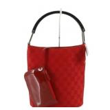 Gucci Red Canvas Monogram Handbag