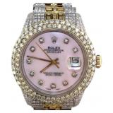Rolex Datejust 36 Custom Diamond Bust Down Watch