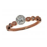 10kt Rose Gold 1/4 ct Brilliant Diamond Ring