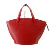 LOUIS VUITTON Epi Saint Jacques Red Handbag