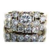 14kt Gold Brilliant 1.70 ct 2 pc Diamond Bridal