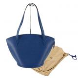 Louis Vuitton Blue Epi Shopping Handbag