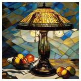 Stained Glass Lamp Signed LTD EDT by VAN GOGH LTD