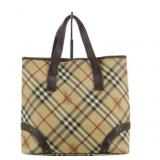 Burberry Leather Nova Check Handbag