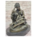 Bronze and Marble Sculpture by Carrier Belleuse