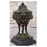 Louis XVI Hot Cast Bronze Urn On Marble Base