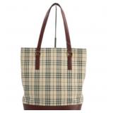 Burberry Nova Check Canvas Tote Handbag