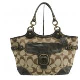 Coach Brown Signature Large Tote Hand Bag