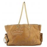 Loewe Brown Leather Chain Handbag