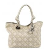 Christian Dior Cream Patterned Handbag Tote