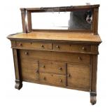 Oak Mirror Back Sideboard