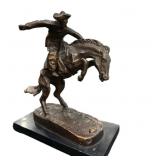 After Remington Bronze Bucking Bronco