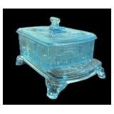 Vintage LG Wright Blue Stove Candy Dish