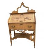 Oak Drop Front Desk wï¿½ Mirror Back