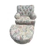Beautiful Arm Chair wï¿½ Ottoman