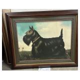 Framed Scottish Terrior on Canvas