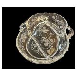 Etched Crystal Divided Dish