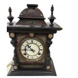 Antique Clock wï¿½ Key  & Pendulum (Face Needs Put