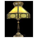 Leaded Slag Glass Lamp