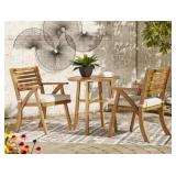 Vallerie Outdoor Chairs with Table Set (Set of 3)